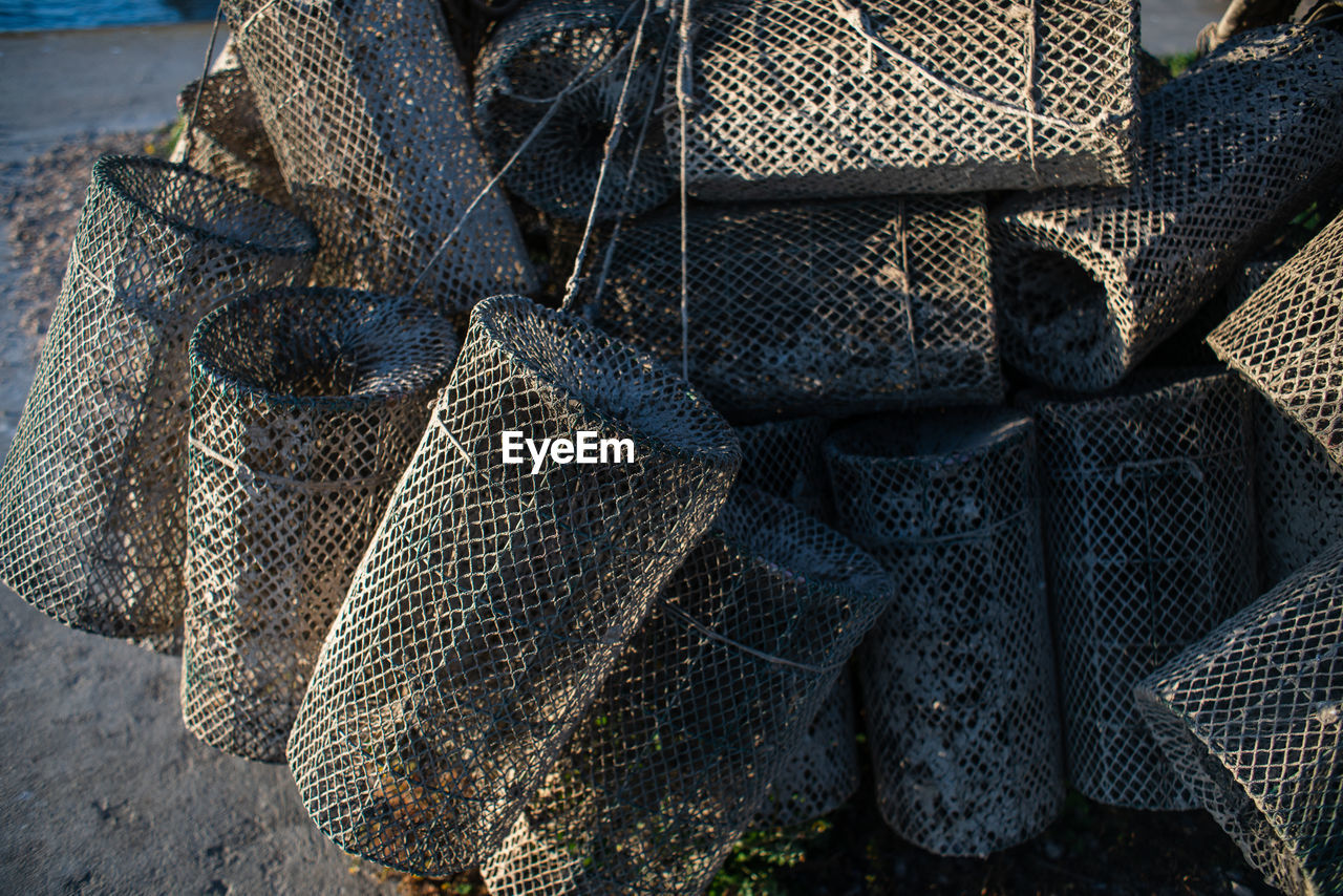 Fish traps drying on the sun