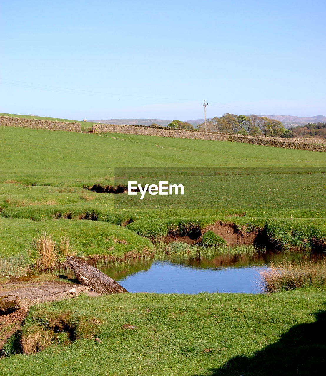 Scenic view of landscape against clear sky