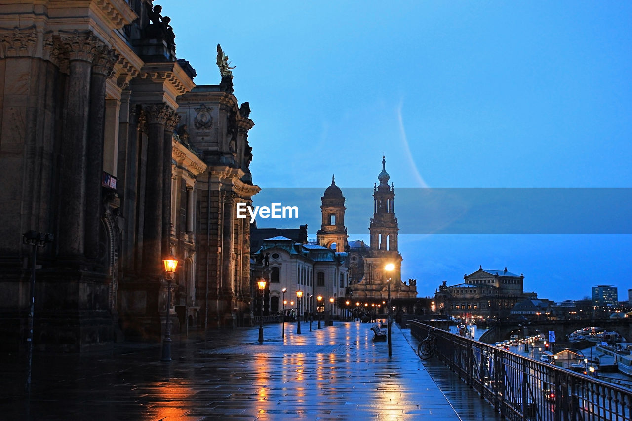 Dresden, evening. elbe embankment