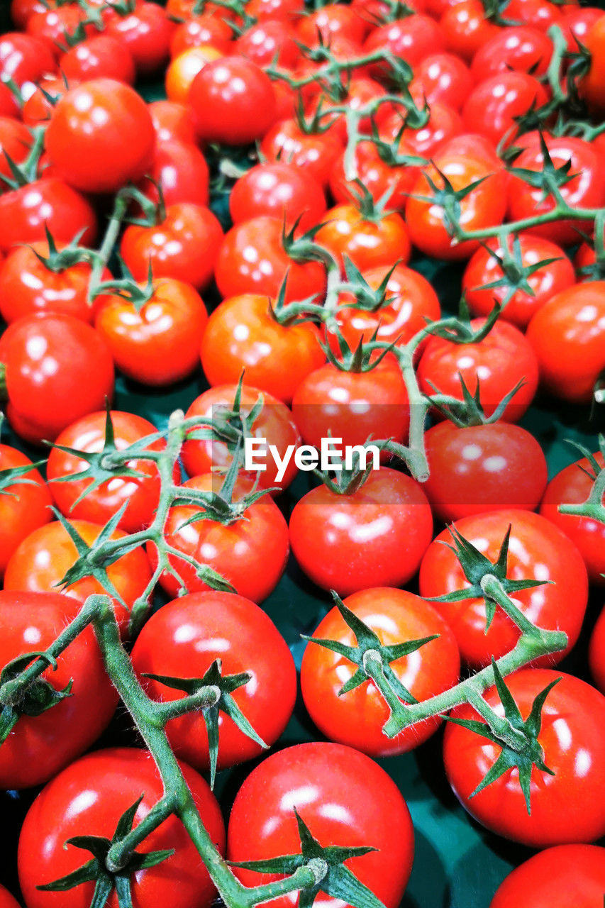 food, food and drink, red, healthy eating, freshness, vegetable, wellbeing, tomato, plant, large group of objects, fruit, produce, abundance, no people, full frame, market, backgrounds, retail, close-up, day, for sale, organic, raw food, high angle view, still life, ripe