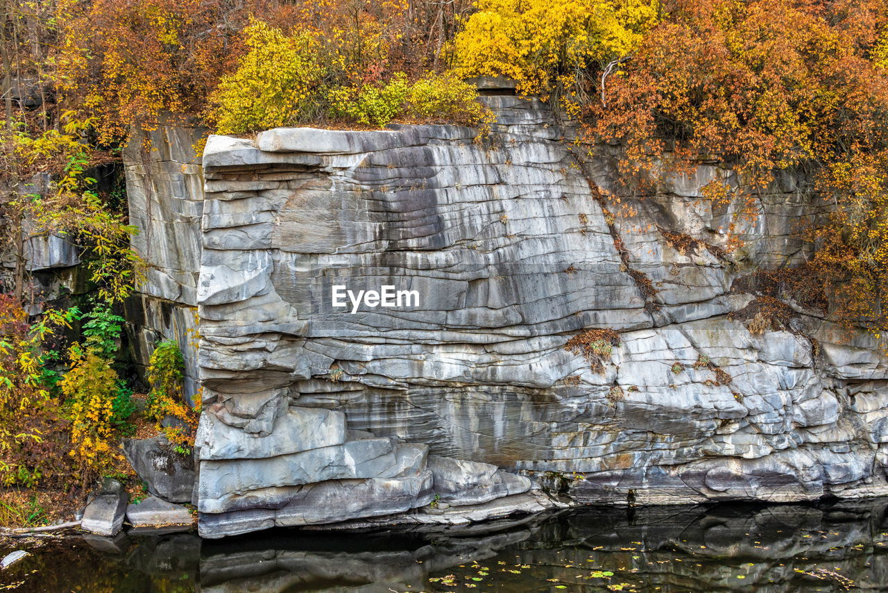 Buky canyon and hirskyi tikych river, one of the natural wonders of ukraine, in the fall