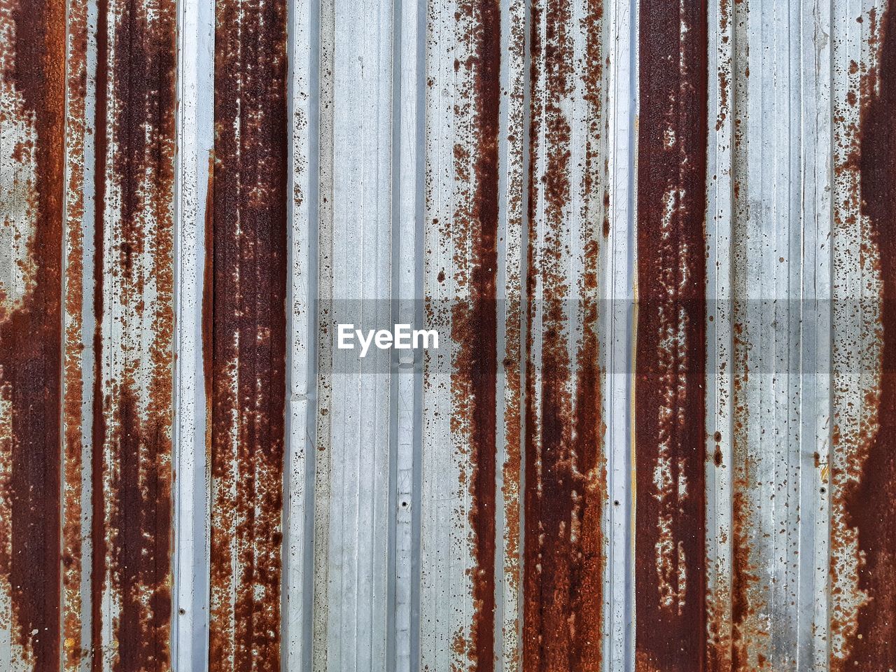 Full frame shot of rusty corrugated iron