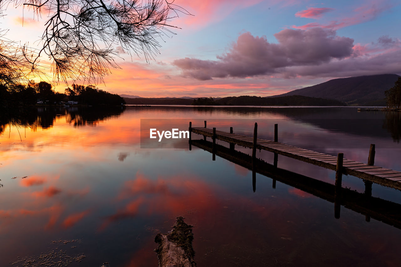 scenic view of sunset