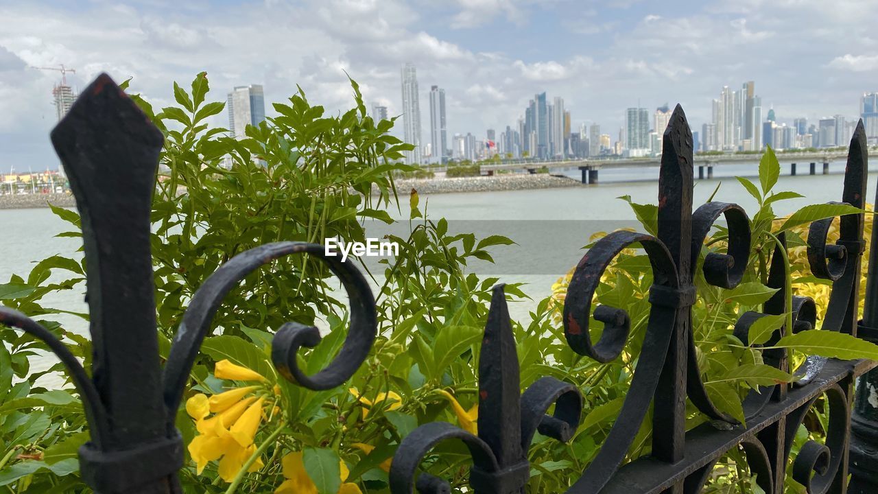 PANORAMIC VIEW OF CITYSCAPE AGAINST RIVER