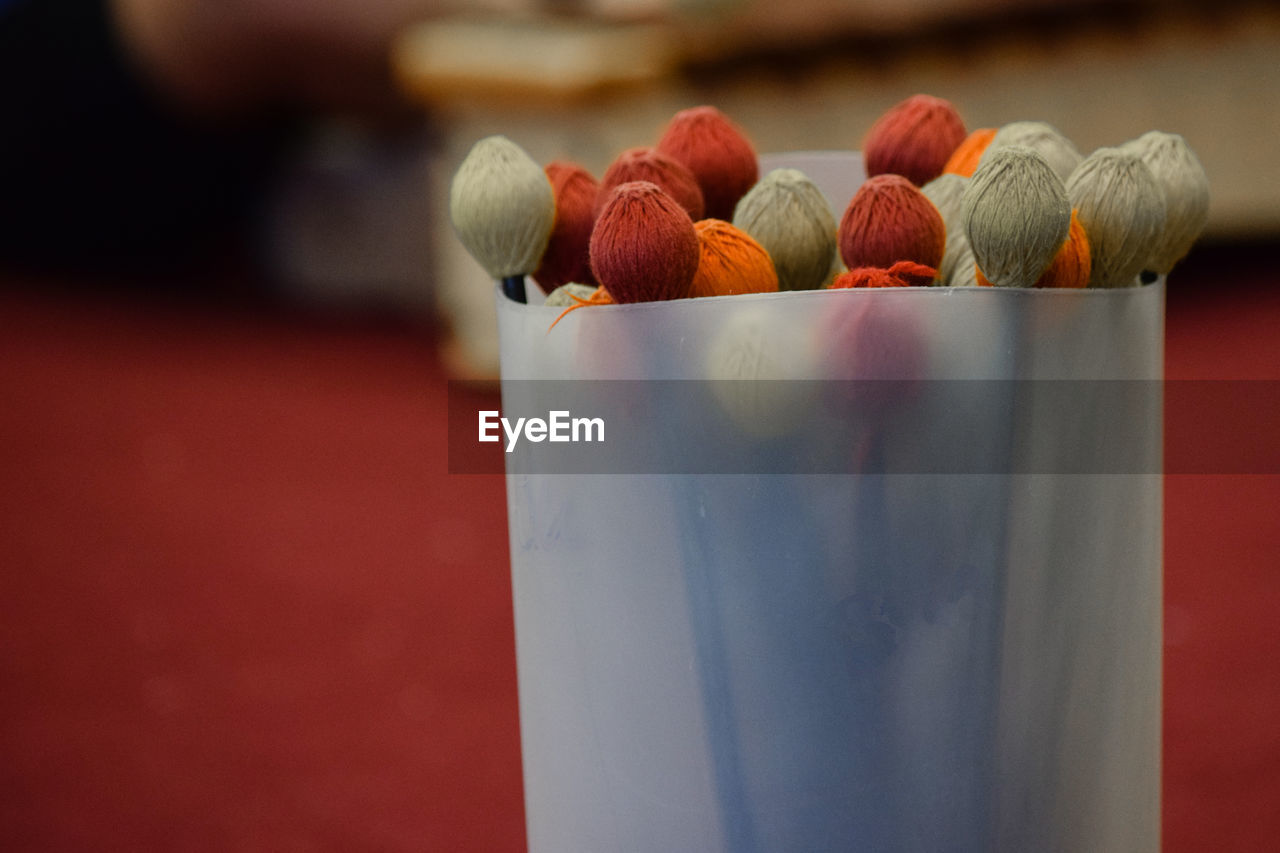 Close-up of percussion mallets