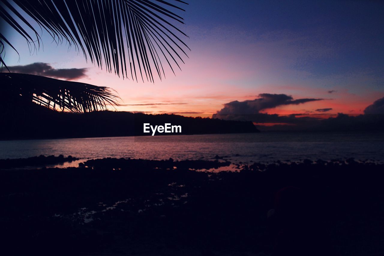SCENIC VIEW OF SEA DURING SUNSET