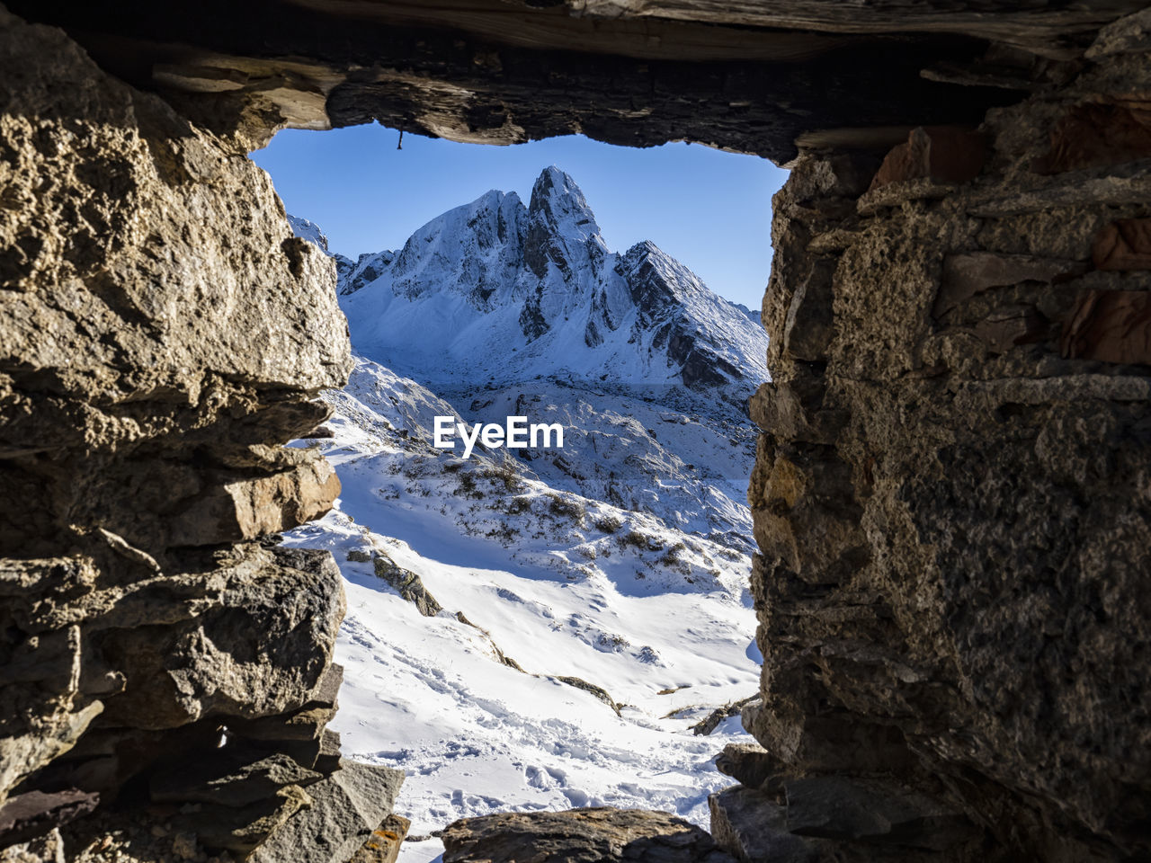 Scenic view of pizzo varrone in winter