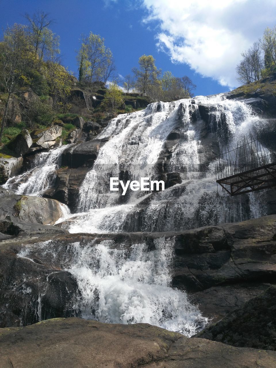 River flowing through rocks