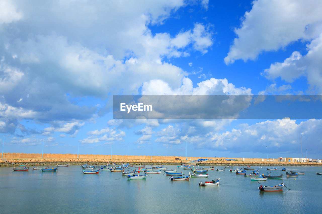 Boats in sea