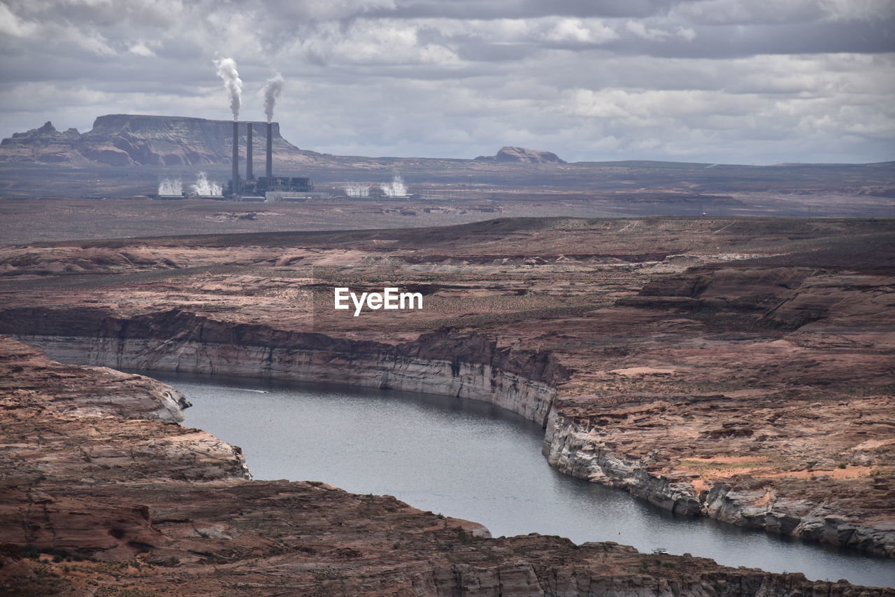 Scenic view of river against sky
