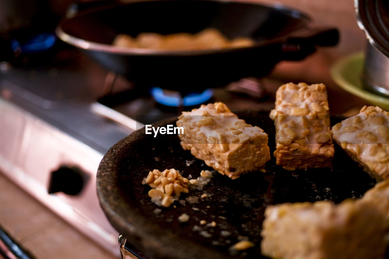 Close-up of preparation food