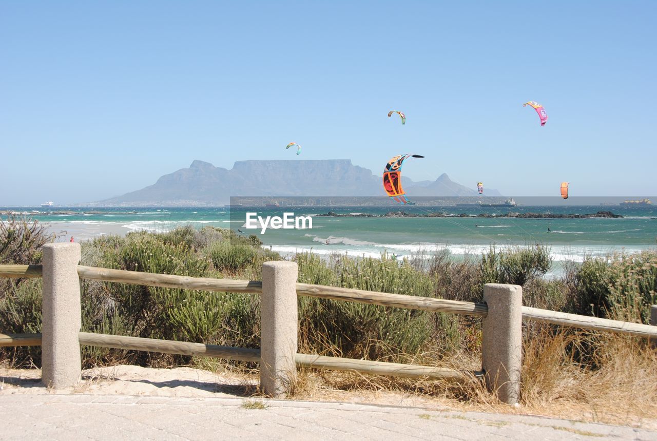 VIEW OF SEA AGAINST CLEAR SKY