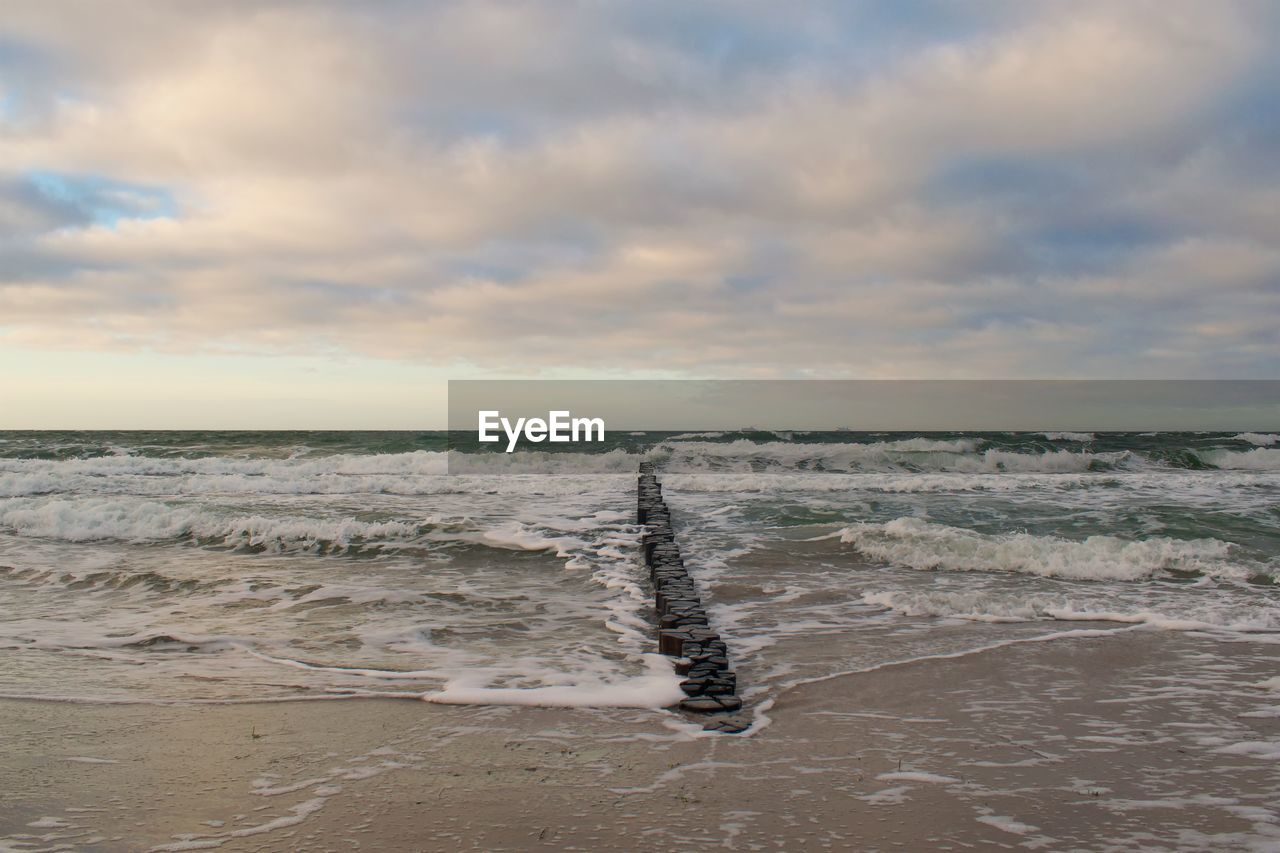 SCENIC VIEW OF SEA DURING SUNSET