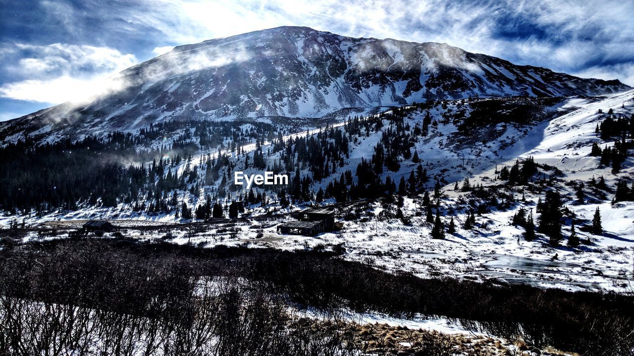 SCENIC VIEW OF SNOWCAPPED MOUNTAINS