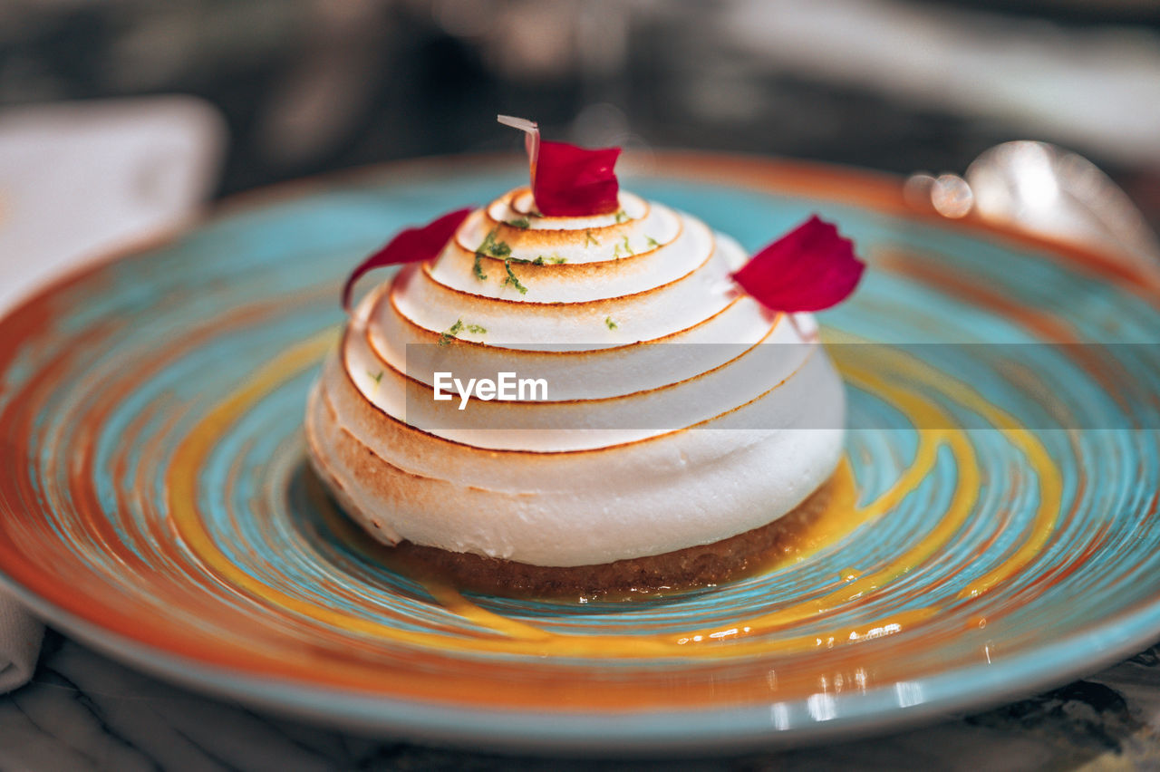 Close-up of cake in plate