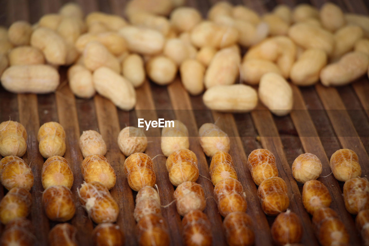 Peanuts on table