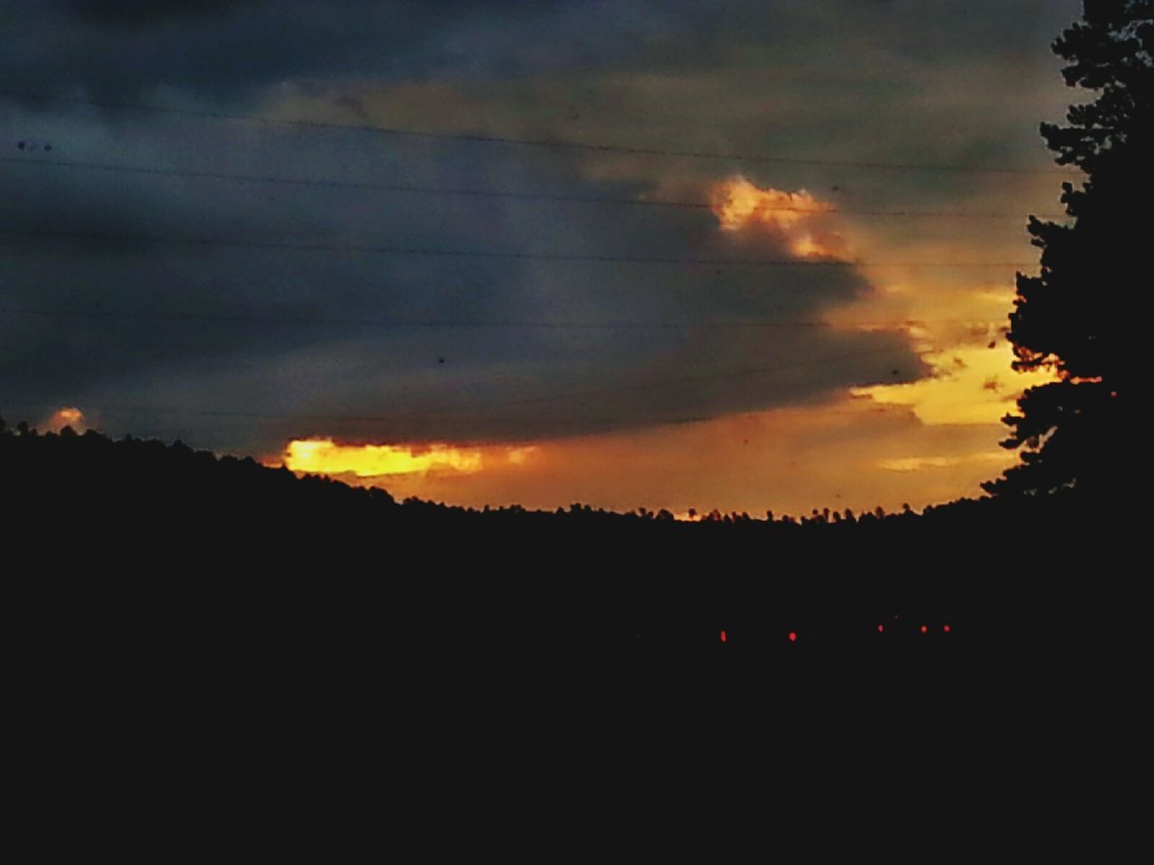 SILHOUETTE LANDSCAPE AT SUNSET