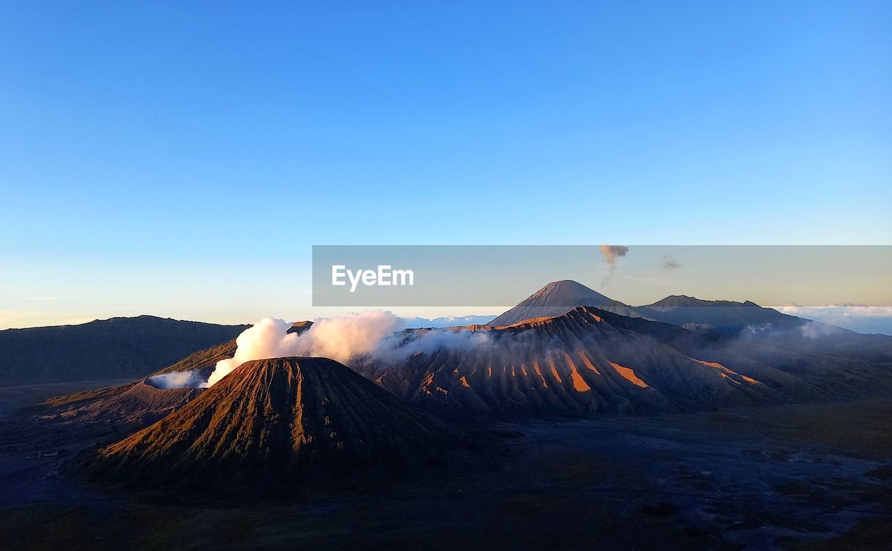 View of volcanic mountain against sky