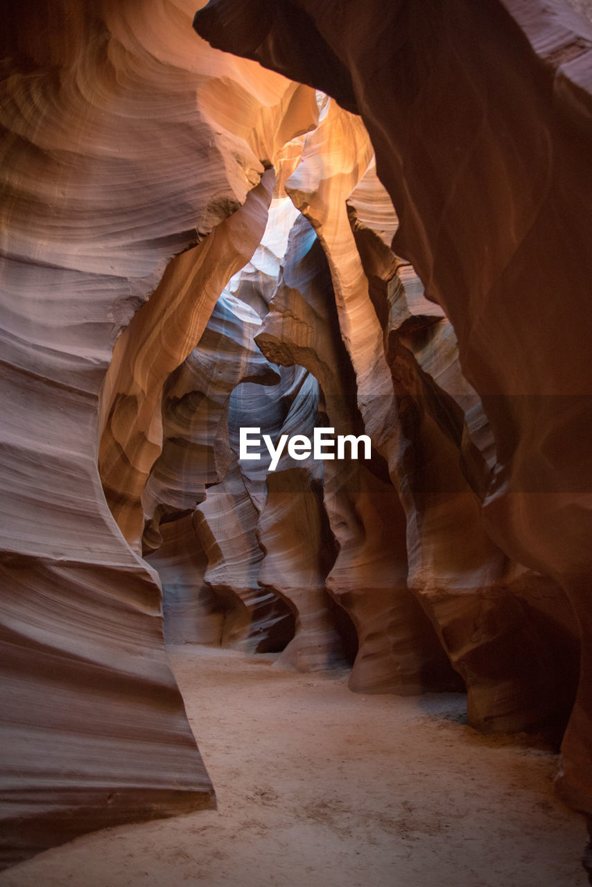 Low angle view of rock formation