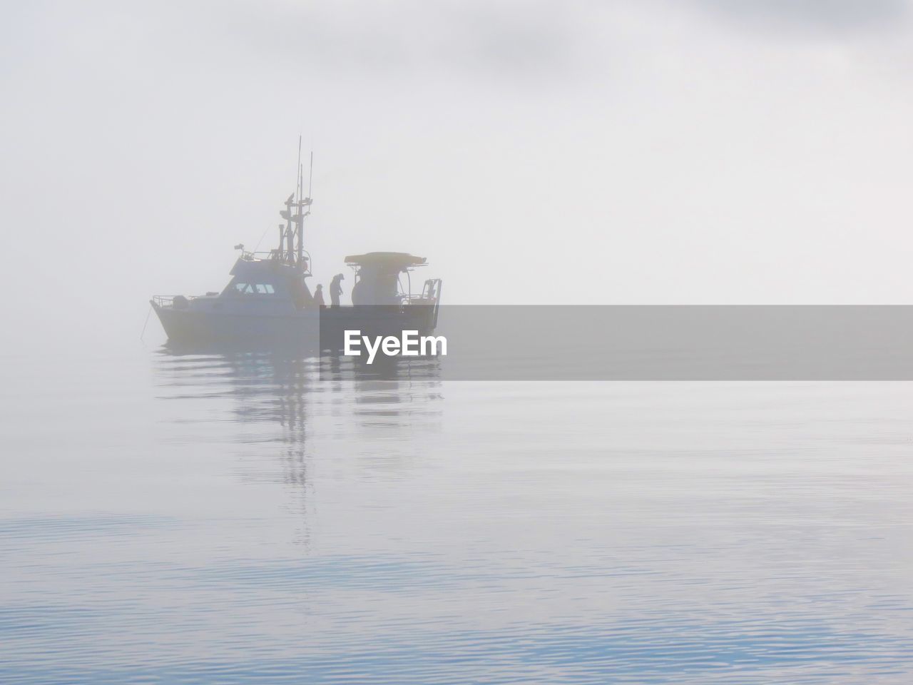 View of boat in sea