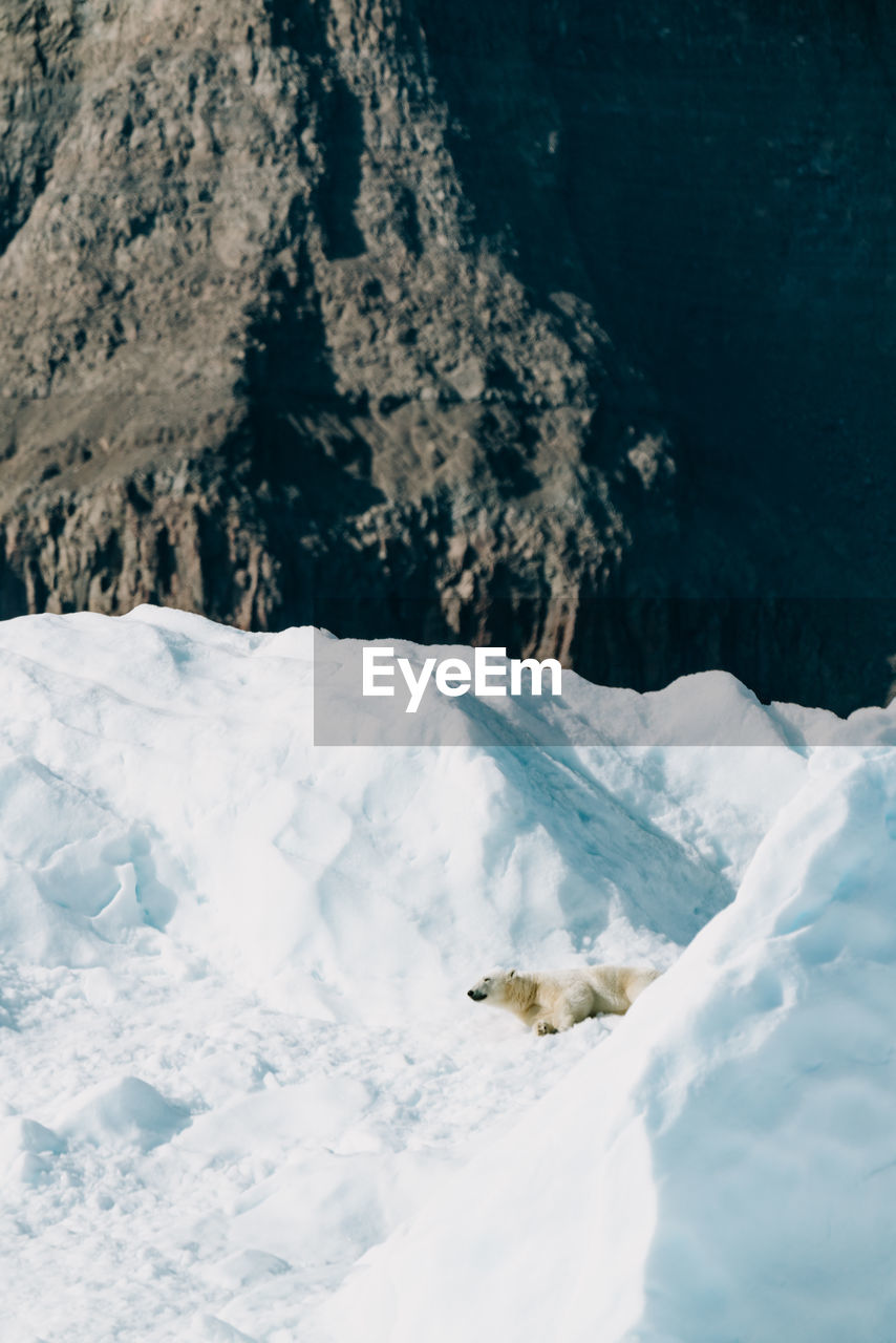 scenic view of snow covered mountains