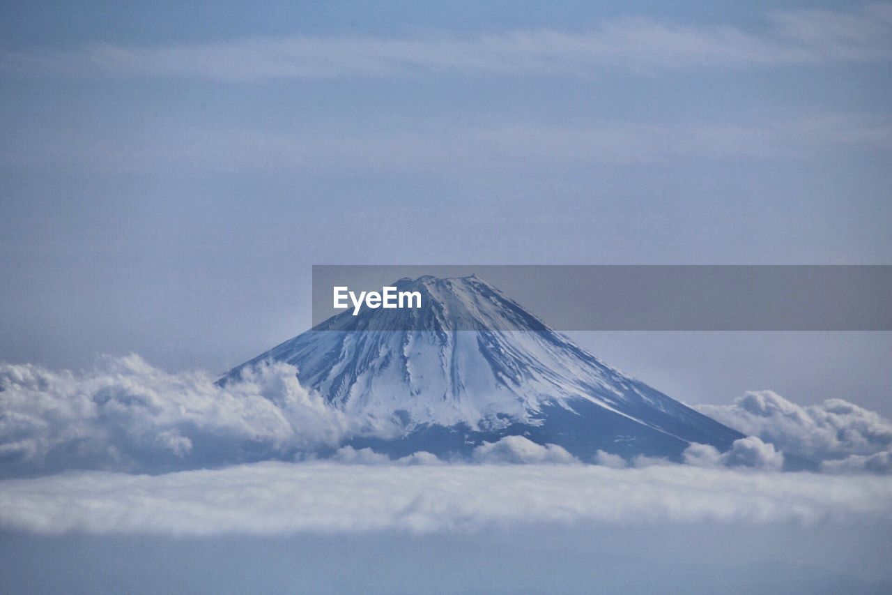 Scenic view of mountain against sky