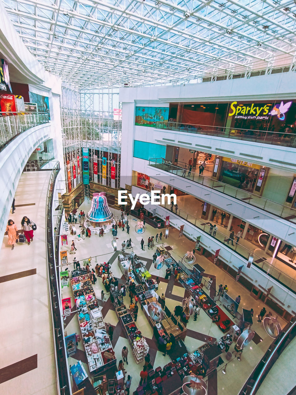 HIGH ANGLE VIEW OF SHOPPING MALL