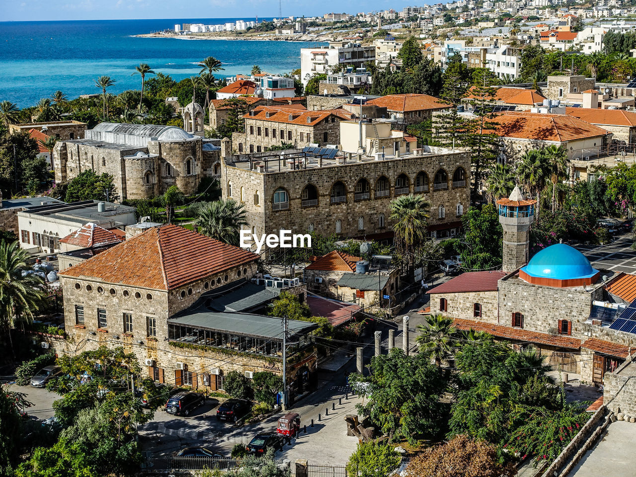 High angle view of byblos / jbeil