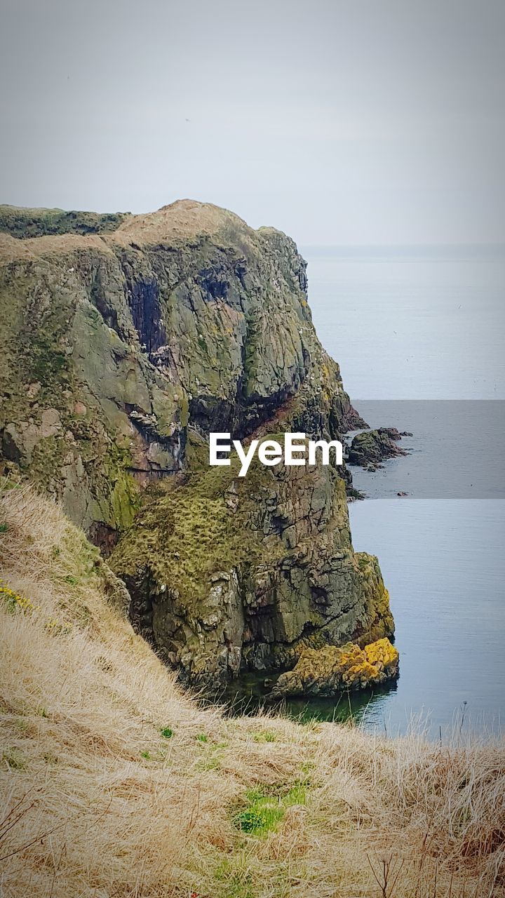 Scenic view of rocky coastline