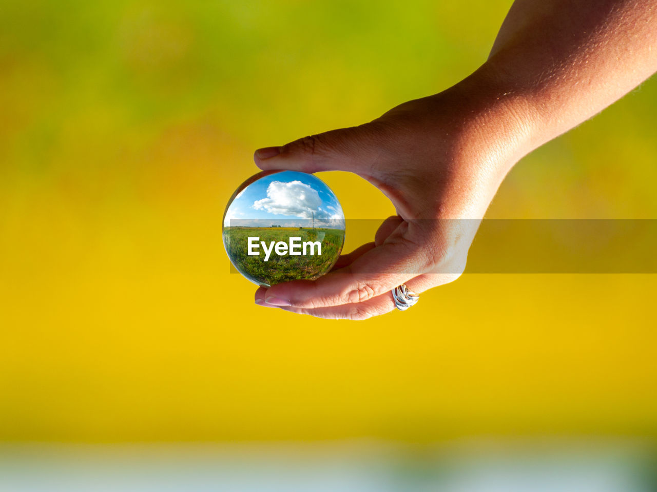 CLOSE-UP OF PERSON HAND HOLDING BALL