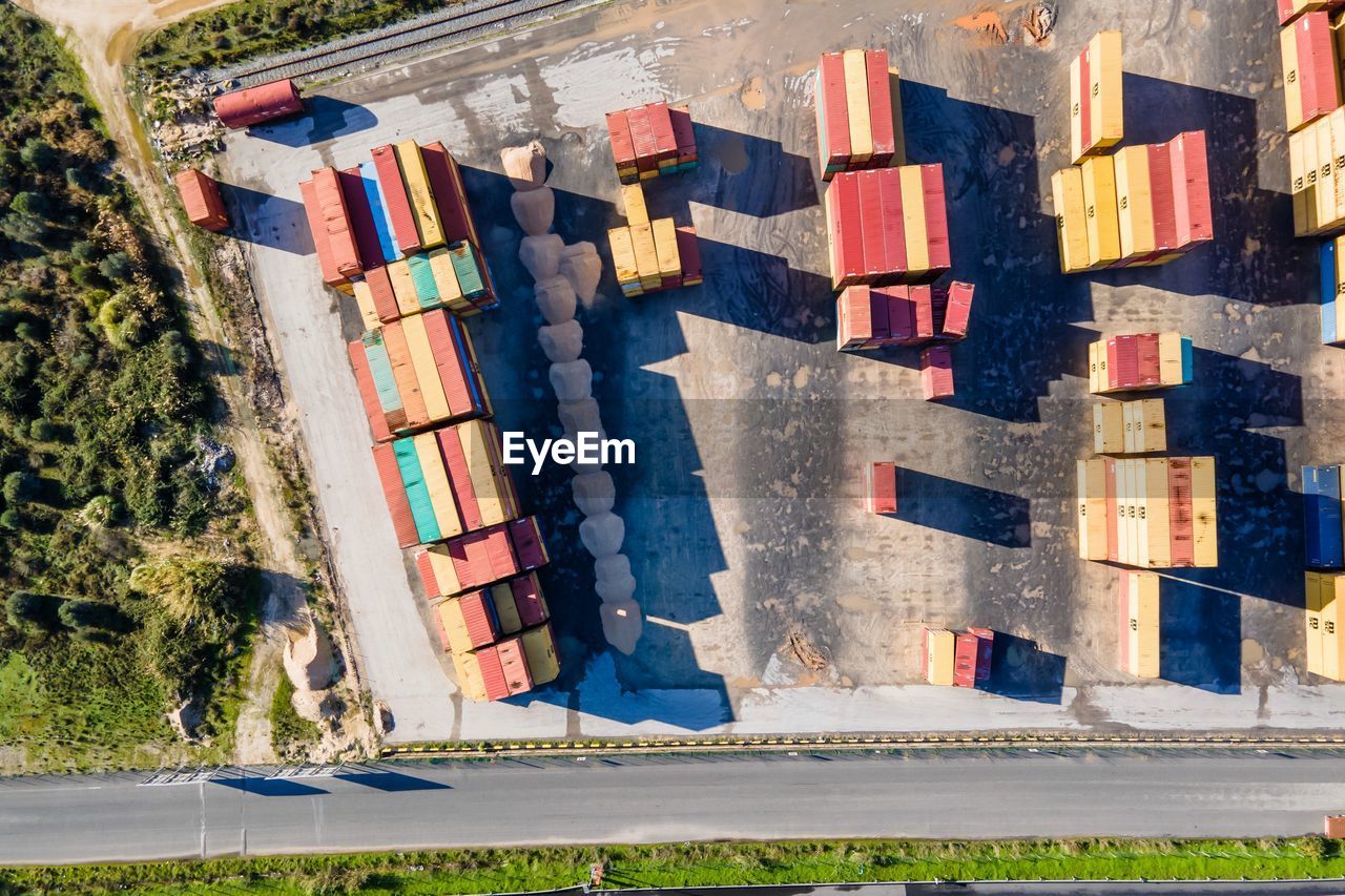 HIGH ANGLE VIEW OF BUILDINGS