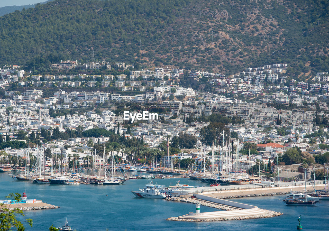 City of bodrum in turkey with its large marina