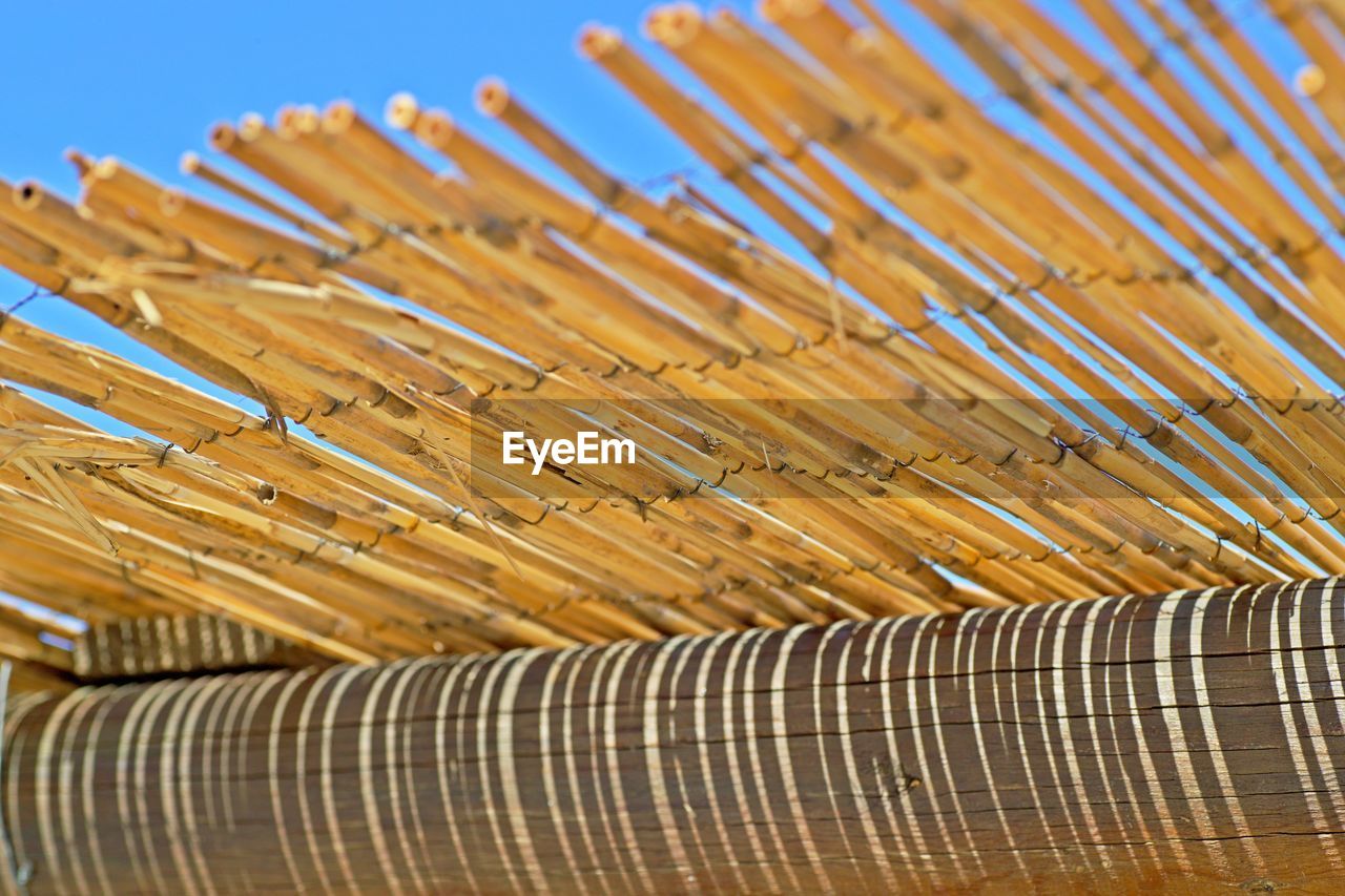 Close-up of straw roof 