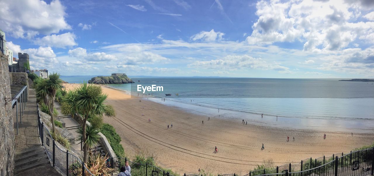 Panoramic view of beach against sky