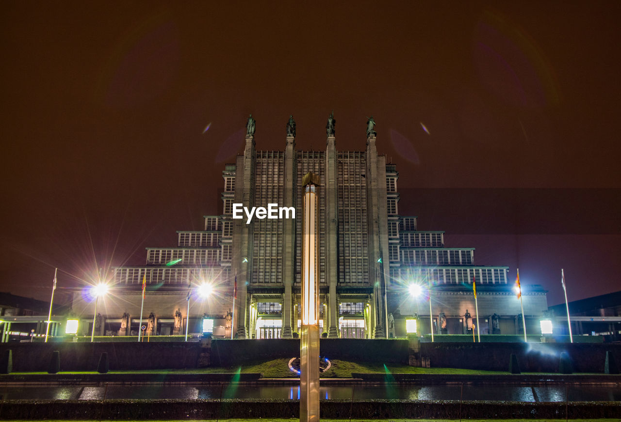 ILLUMINATED BUILDINGS AT NIGHT
