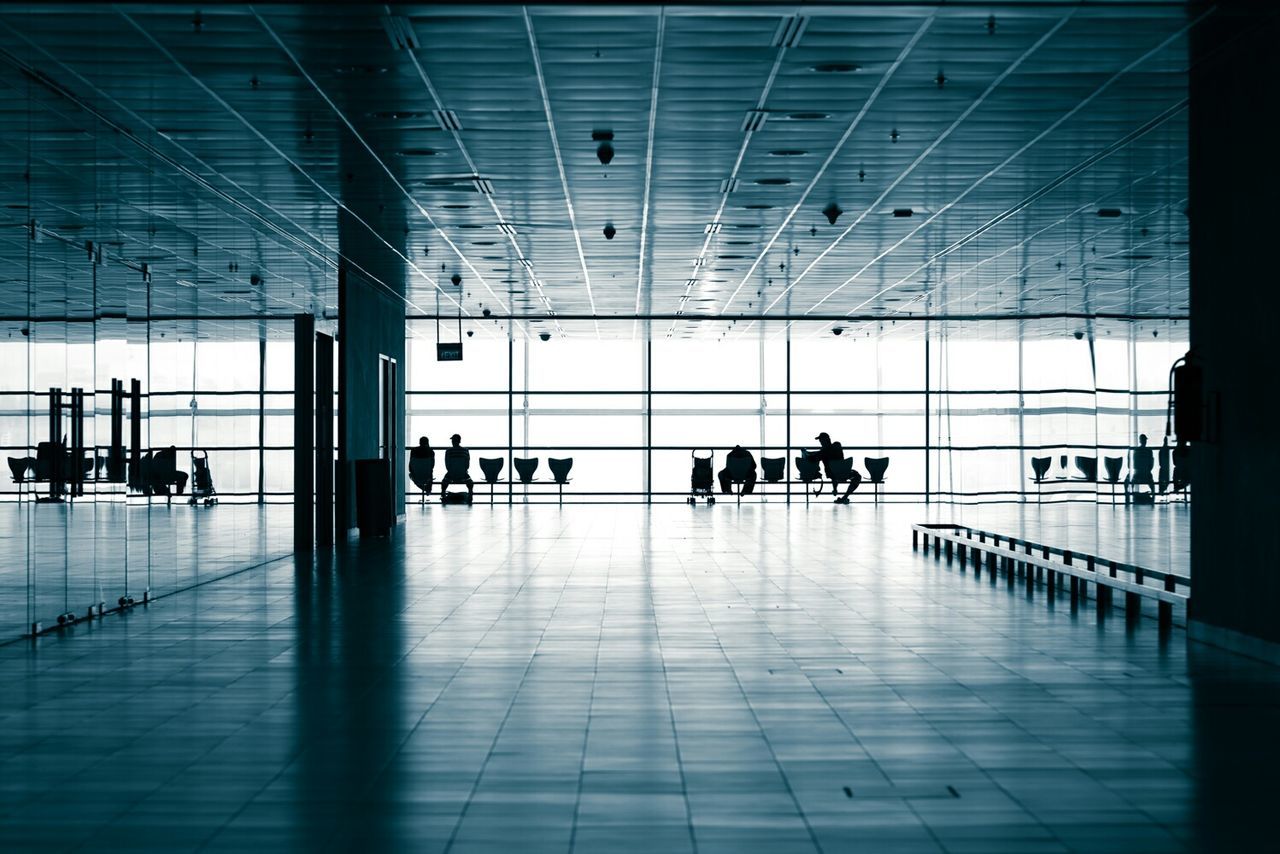 Empty lobby at changi international airport