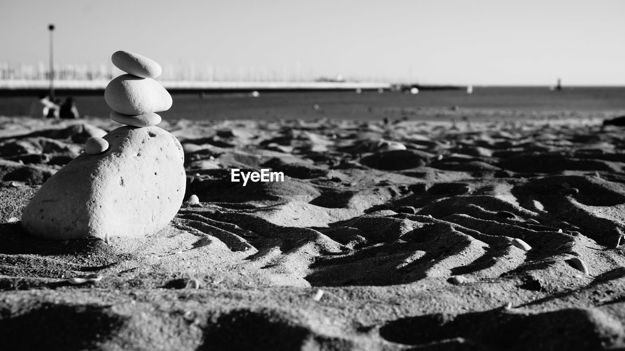 Surface level of sandy beach