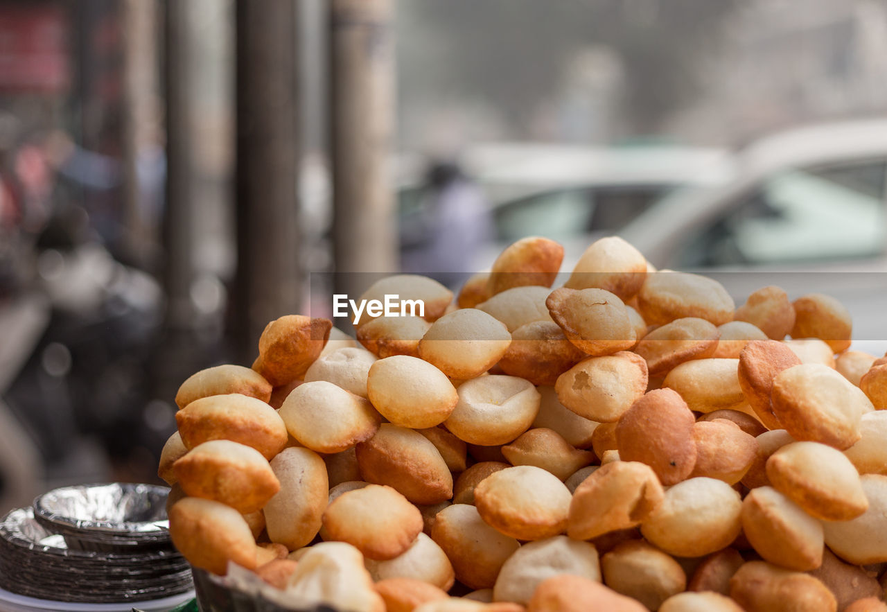 Close-up of new delhi street food