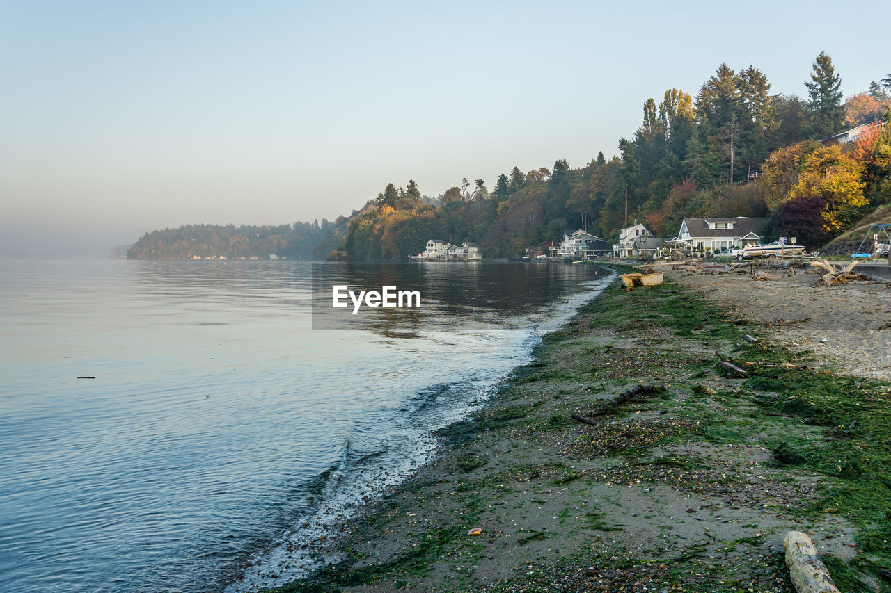 Scenic view of river against sky