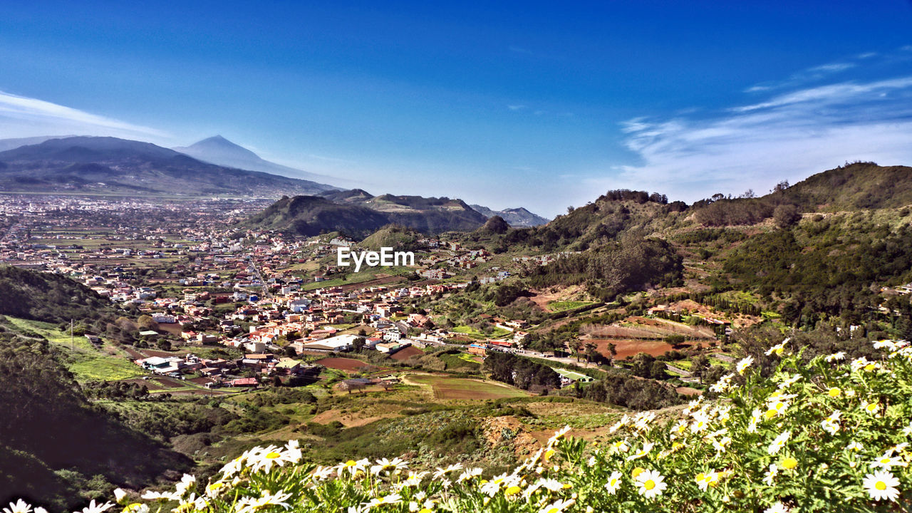 PANORAMIC VIEW OF TOWNSCAPE AGAINST SKY