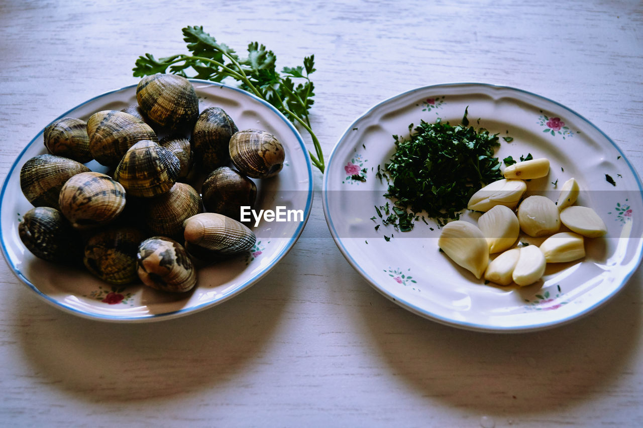 Delicious clams from cantabria very fresh