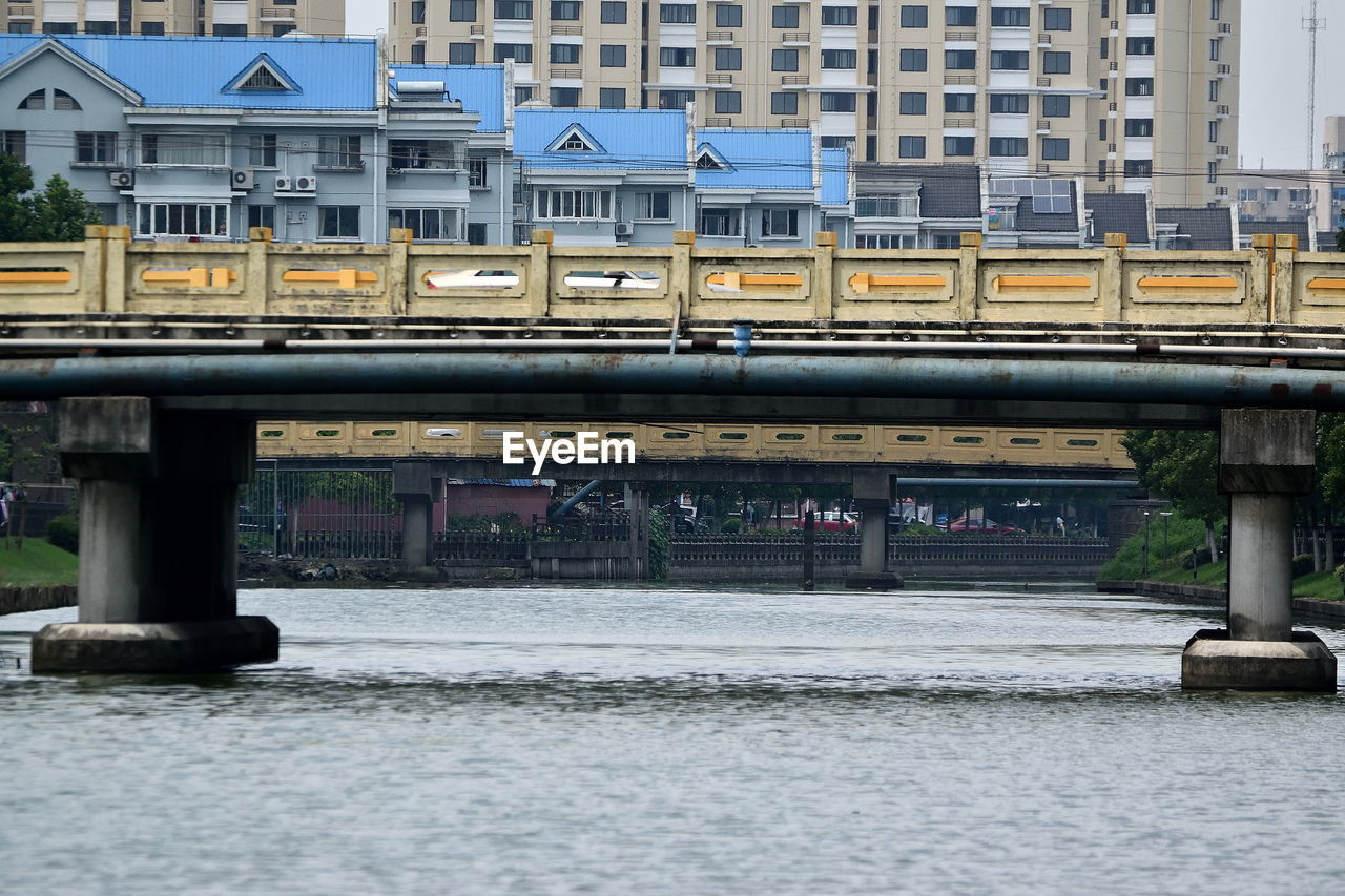 Bridge over river in city