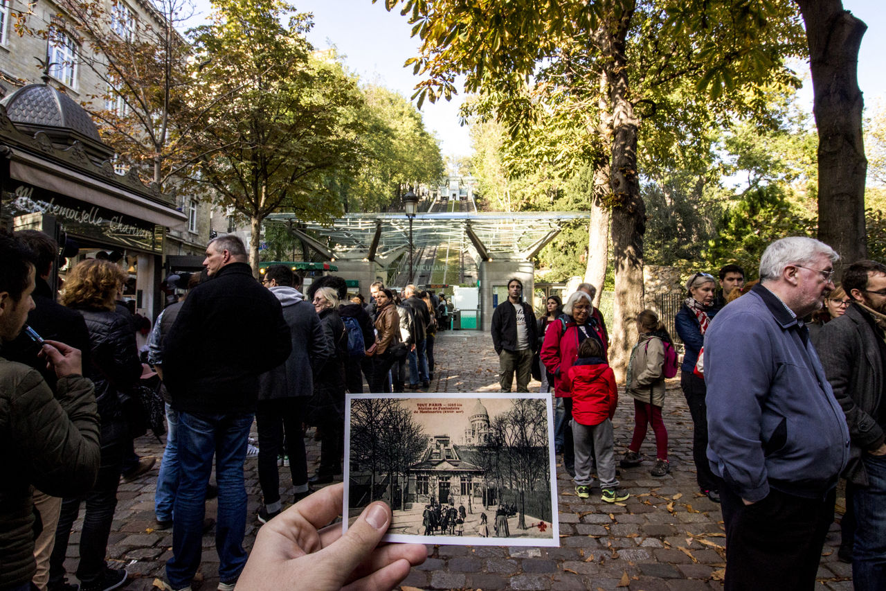 crowd, group of people, tree, plant, men, large group of people, adult, tourism, nature, architecture, clothing, women, person, lifestyles, city, leisure activity, sky, outdoors, day, jeans