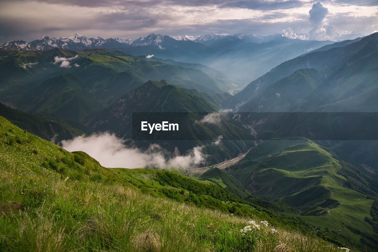 Mountains of chechnya and a beautiful gorge