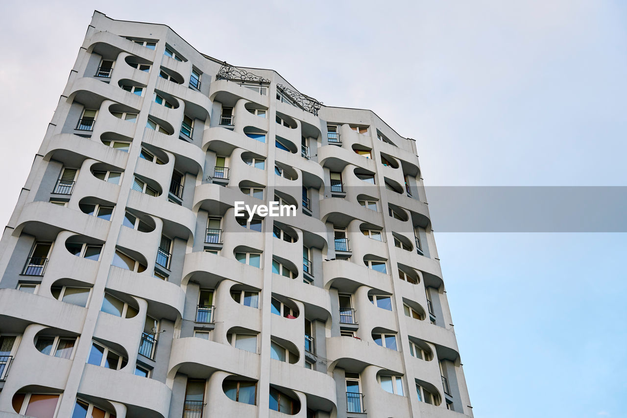 Residential house facade. modern city architecture. apartment building