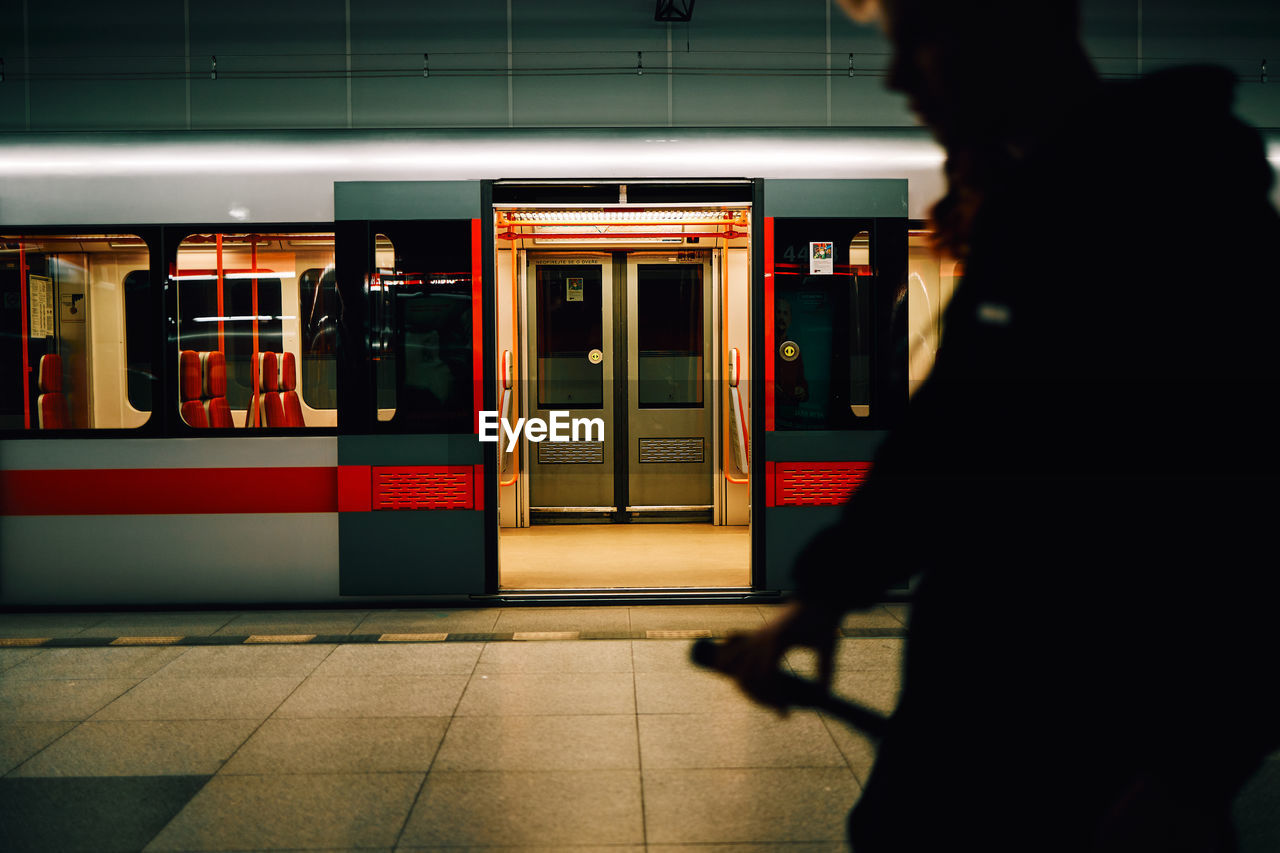 Train at railroad station