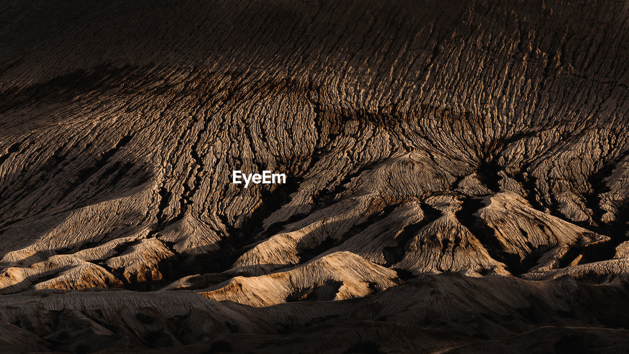 Aerial view of rocky landscape