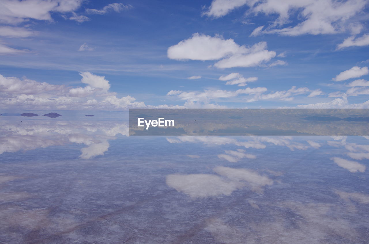 Aerial view of sea against sky