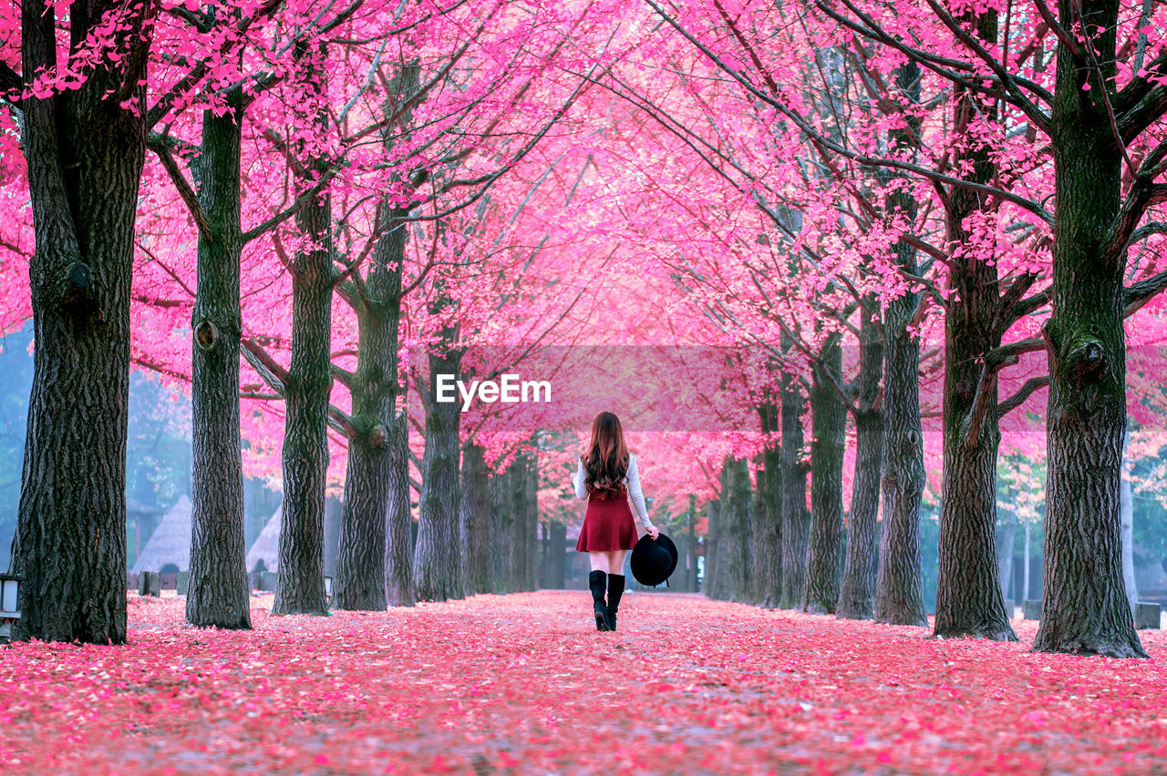 Woman walking in park