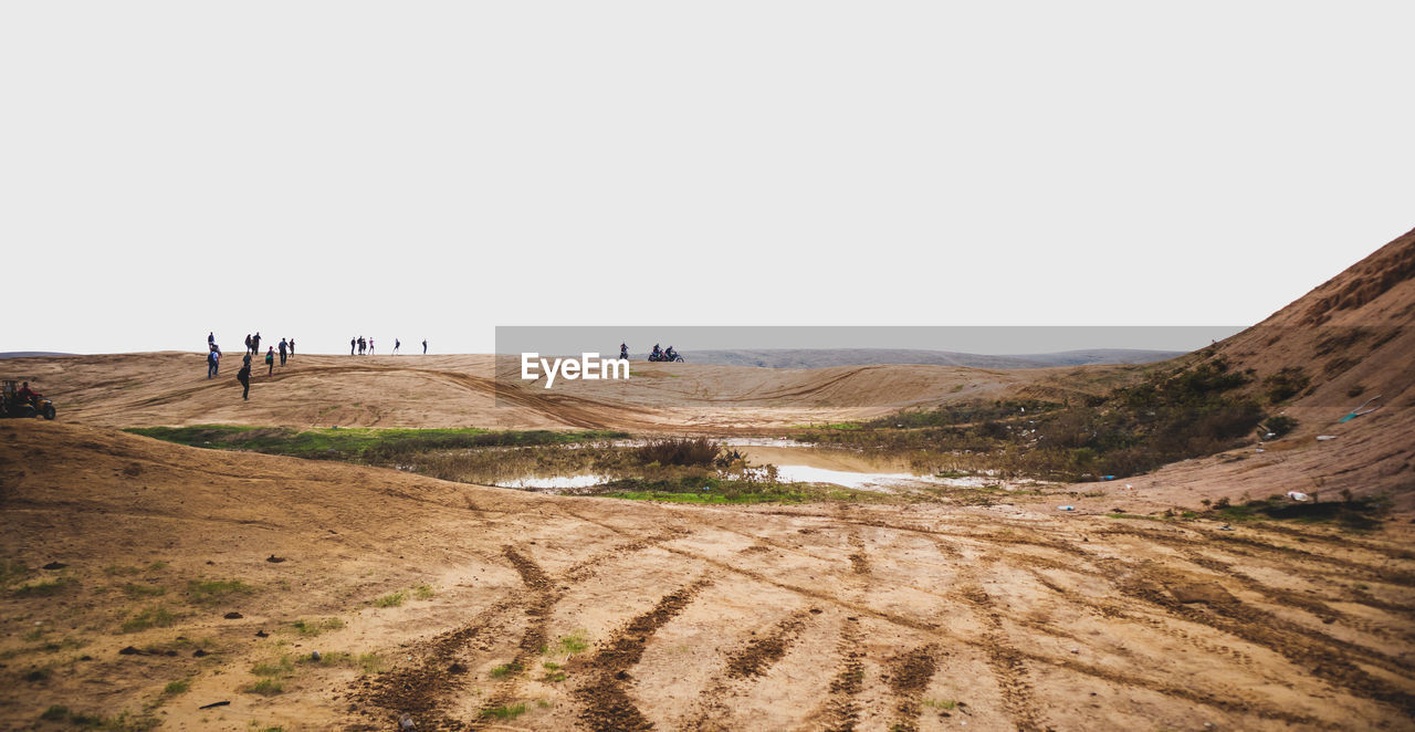 Scenic view of landscape against clear sky